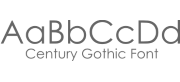 CENTURY GOTHIC FONT A